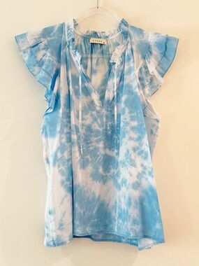 Stark X Dreamy Ruffle Sleeve Tie Dye Top